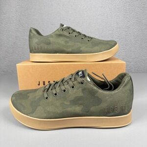NoBull Shoes Womens 9.5 Green Camo Canvas Trainer Low Fitness Workout Lifting‎